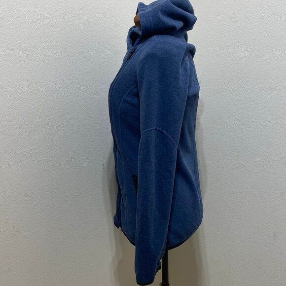Athleta Hoodie Women’s XS Blue Hiking Sweater Pullover Stretch Slant Zip - Picture 5 of 10